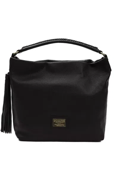 Pompei Donatella Leather Women Shoulder Women's Bag In Black