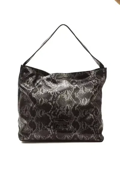 Pompei Donatella Leather Women Shoulder Women's Bag In Grey