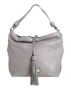 Pompei Donatella Woman Handbag Grey Size - Soft Leather