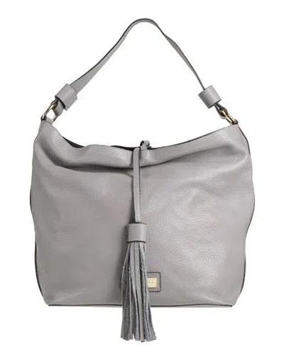 Pompei Donatella Woman Handbag Grey Size - Soft Leather