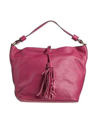 Pompei Donatella Woman Handbag Mauve Size - Soft Leather In Purple