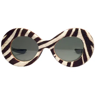 Pre-owned Pompeii Cavallino Mint Vintage Made In Italy Sunglasses, 1960 In Black