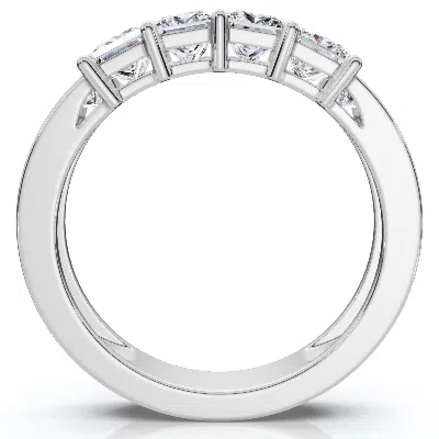 Pompeii3 1 - 8ct Emerald Cut Diamond Studs 14k Gold Lab Grown Women's Earrings In Metallic