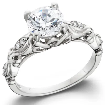Pompeii3 1 1/16ct Vintage Enhanced Diamond Engagement Ring 14k White Gold In Multi