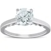 Pompeii3 1 1/2 Ct Diamond & Cz Engagement Ring 14k White Gold In Multi