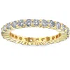 Pompeii3 1 1/2 Ct Diamond Eternity Ring 14k Yellow Gold Lab Grown In Multi