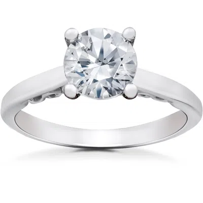 Pompeii3 1 1/2 Ct Lab Created Eco Friendly Diamond Gabriella Engagement Ring 14k White Gold In Multi