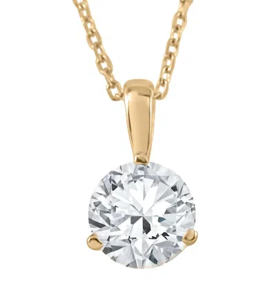Pompeii3 1 1/2 Ct Solitaire Lab Grown Diamond Pendant Available In 14k In Gold