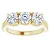 Pompeii3 1ct Three Stone Diamond Engagement Womens Anniversary Ring 14k Yellow Gold In Silver