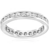 Pompeii3 1 1/2ct Channel Set Diamond Eternity Ring 950 Platinum In Silver