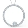 Pompeii3 1 1/2ct Circle Of Life Diamond Pendant 14k White Gold In Silver