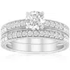 POMPEII3 1 1/2CT DIAMOND ENGAGEMENT RING & MATCHING VINTAGE WEDDING BAND SET WHITE GOLD
