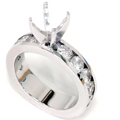 Pompeii3 1 1/2ct Diamond Engagement Ring Semi Mount 14k White Gold In Multi