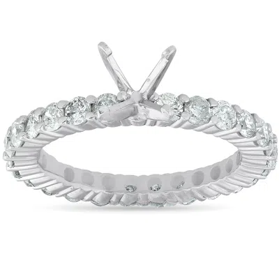 Pompeii3 1 1/2ct Diamond Eternity Mount Engagement Ring Setting 14k White Gold In Multi