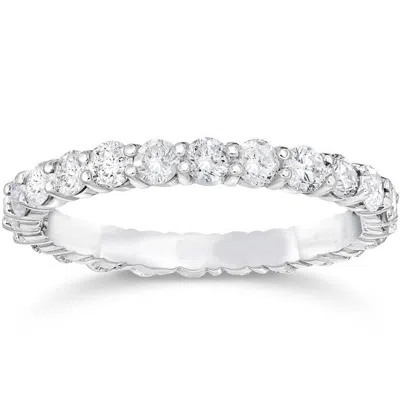 Pompeii3 1 1/2ct Diamond Eternity Ring 14k White Gold In Multi