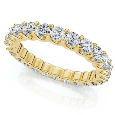 Pompeii3 1 1/2ct Diamond Eternity Wedding Womens Ring 14k Gold Or Platinum Lab Grown In Orange
