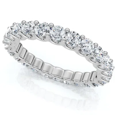 Pompeii3 1 1/2ct Diamond Eternity Wedding Womens Ring 14k Gold Or Platinum Lab Grown In Pink
