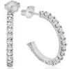 Pompeii3 1 1/2ct Diamond Hoops 14k White Gold In Multi