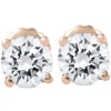 Pompeii3 1 1/2ct Diamond Screw Back Studs Enhanced 14k Rose Gold In Multi