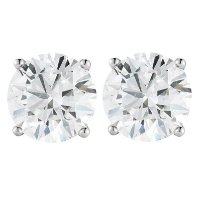 Pompeii3 1 1/2ct Diamond Screw Back Studs Platinum In Silver