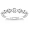Pompeii3 1 1/2ct Diamond Single Prong Graduated Wedding Ring 14k Gold Band Lab Grown In Multi
