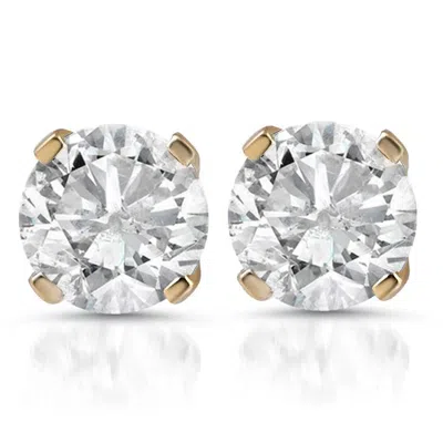 Pompeii3 1 1/2ct Diamond Studs 14k Yellow Gold