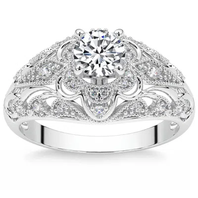 Pompeii3 1 1/2ct Diamond Vintage Engagement Ring 14k Gold Lab Grown In Multi