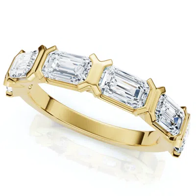 Pompeii3 1 1/2ct Emerald Cut Diamond 6-stone Ring 14k Gold Or Platinum Lab Grown In Multi