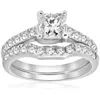 Pompeii3 1 1/2ct Enhanced Princess Cut Diamond Engagement Ring Matching Wedding Band Set In Multi
