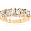Pompeii3 1 1/2ct Fancy Marquise Diamond Womens Wedding Anniversary 14k Yellow Gold In Silver