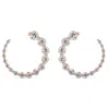 Pompeii3 1 1/2ct Graduated Diamond Circle Earrings 14k Gold Journey Studs Lab Grown In Multi