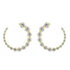 Pompeii3 1 1/2ct Graduated Diamond Circle Earrings 14k Gold Journey Studs Lab Grown In Silver