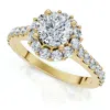 Pompeii3 1 1/2ct Halo Diamond Engagement Ring 14k Gold Lab Grown In Gold