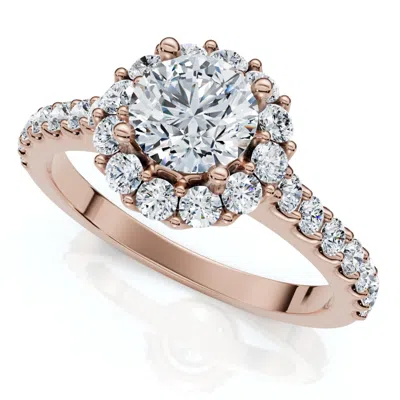 Pompeii3 1 1/2ct Halo Diamond Engagement Ring 14k Gold Lab Grown In Multi