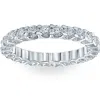 Pompeii3 1 1/2ct Lab Grown Diamond Eternity U Prong Ring 10k White Gold Wedding Band In Multi