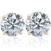 Pompeii3 1 1/2ct Lab Grown Diamond Studs 14k Yellow Gold Earrings In Multi