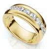 Pompeii3 1 1/2ct Men's Diamond Wedding Anniversary Ring 10k Gold Channel Set Lab Grown In Gold