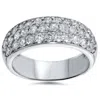 Pompeii3 1 1/2ct Pave Diamond Wedding Anniversary 10k White Gold Womens Wide Band In Multi