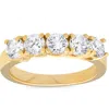 Pompeii3 1 1/2ct Real Diamond Wedding Anniversary 14k Yellow Gold Ring In Silver