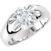 Pompeii3 1 1/2ct Solitaire Diamond Mens Wedding Ring 10k White Or Yellow Gold In Multi