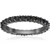 Pompeii3 1 1/2ct Treated Black Diamond Eternity Ring 14k Black Gold In Multi