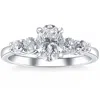 Pompeii3 1 1/2ct Tw Oval Cut Engagement Ring 14k White Gold Lab Grown In White
