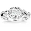 Pompeii3 1 1/2ct Tw Pear Shape Moissanite & Diamond Engagement Ring 10k Gold In Multi
