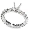 Pompeii3 1 1/2ct Vs Diamond Eternity Ring Engagement Setting 14k In Silver