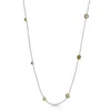 Pompeii3 1 1/2ct Yellow Diamond By The Yard Station Necklace 14k White Gold Lab Grown In Multi