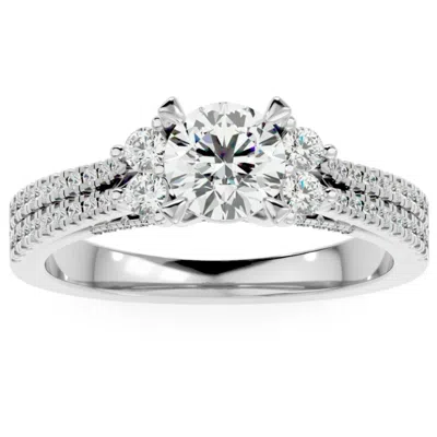 Pompeii3 1 1/3ct Diamond Engagement Ring In White, Yellow, Or Rose Gold Lab Grown In Silver