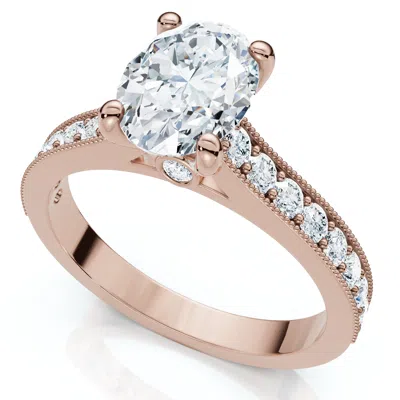 Pompeii3 1 1/3ct Oval Diamond Engagement Ring 14k Gold Or Platinum Lab Grown In Multi