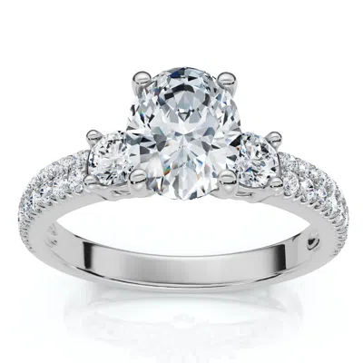 Pompeii3 1 1/3ct Oval Diamond Engagement Ring 14k Gold Or Platinum Lab Grown Ef/vs