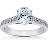 Pompeii3 1 1/3ct Oval Diamond Engagement Ring 14k White Gold Lab Grown Size Selectable In Multi
