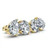 Pompeii3 1 1/3ct Pear And Round Toi Et Moi Diamond Earrings 14k Gold Lab Grown In Gold